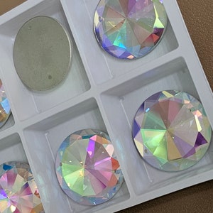 Round Star Pattern AB K9 AAAA Quality Crystal/Flatback/Sew On
