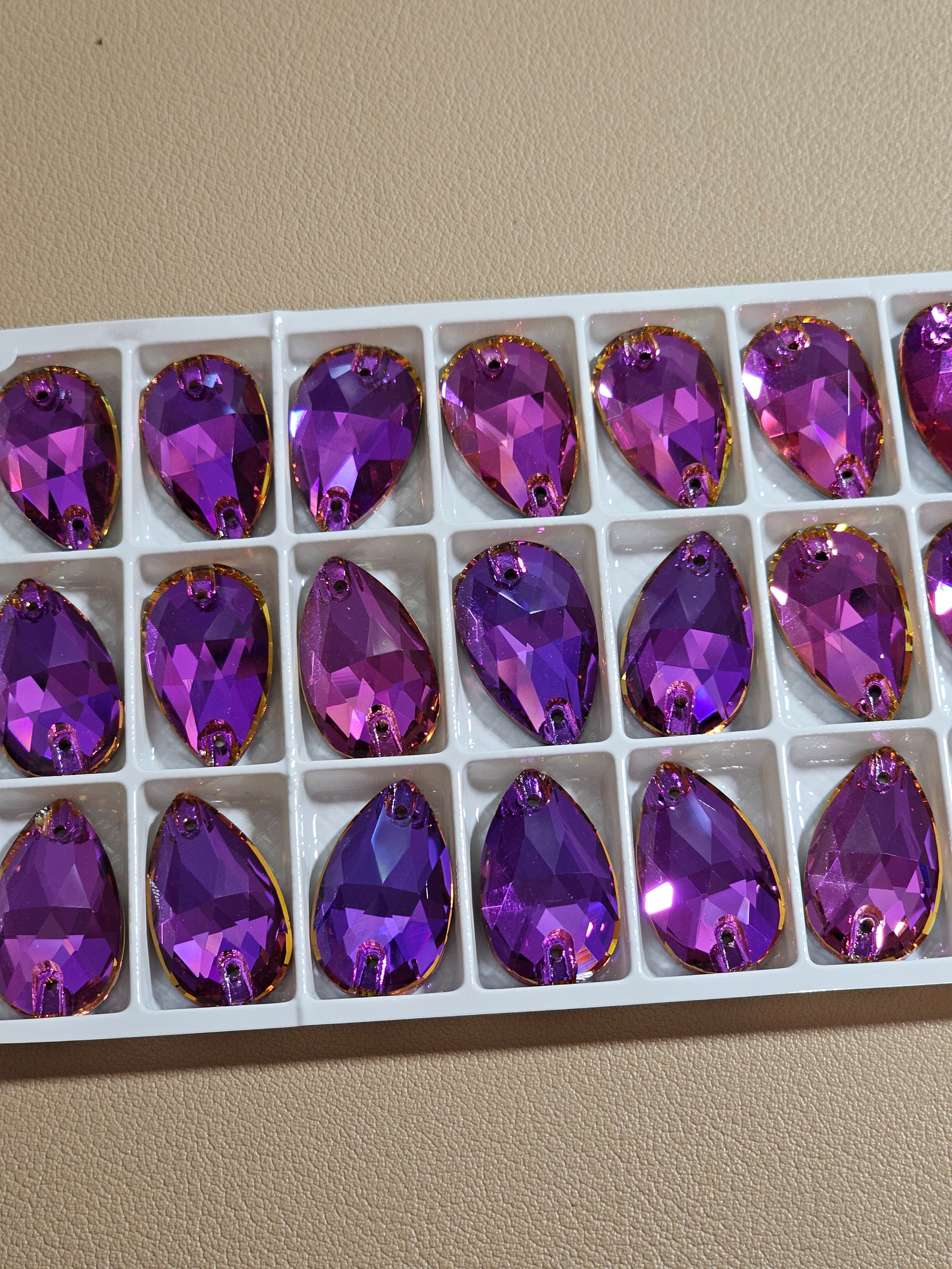 Neon Purple AB Rhinestones - HQ glass flatback #084 - VRISHAN