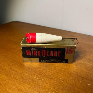 Vintage L&S MirrOlure fishing lure - Wooden Lure original box