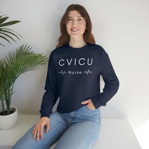 CVICU nurse sweatshirt, sweater crewnewck, sweatshirt pullover, cvicu sweat, cvicu nurse gift, cardiac nurse, cvicu nursing