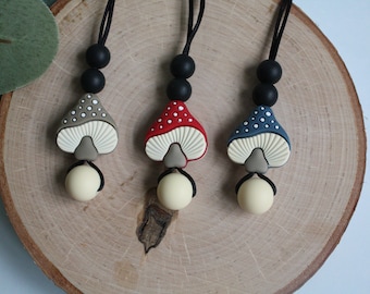 Mushroom Fidget Necklace - Stim Necklace - Sensory Necklace