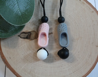 Shoe Fidget Necklace - Stim Necklace - Sensory Necklace