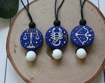 Fall Zodiac Fidget Necklace - Stim Necklace - Sensory Necklace