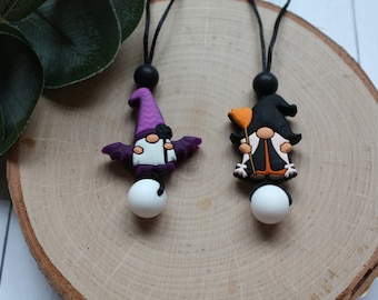 Halloween Gnome Fidget Necklace - Stim Necklace - Sensory Necklace