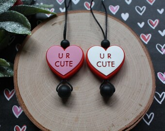 U R Cute Heart Fidget Necklace - Stim Necklace - Sensory Necklace