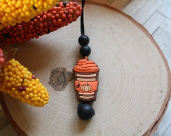 Pumpkin Spice Latte Fidget Necklace - Stim Necklace - Sensory Necklace
