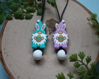 Easter Gnome Fidget Necklace - Stim Necklace - Sensory Necklace