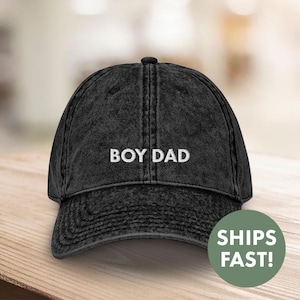Boy Dad Hat with Embroidery, Fathers Day Gift Hat, Gift for Dad, Husband Gift, New Dad Gift, Embroidered Vintage Dad Hat