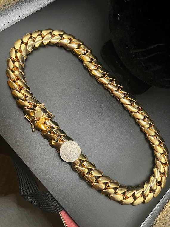 Cuban Link Chain 22mm 22 24gold Plated 18k Gold 500 Grams Heavy