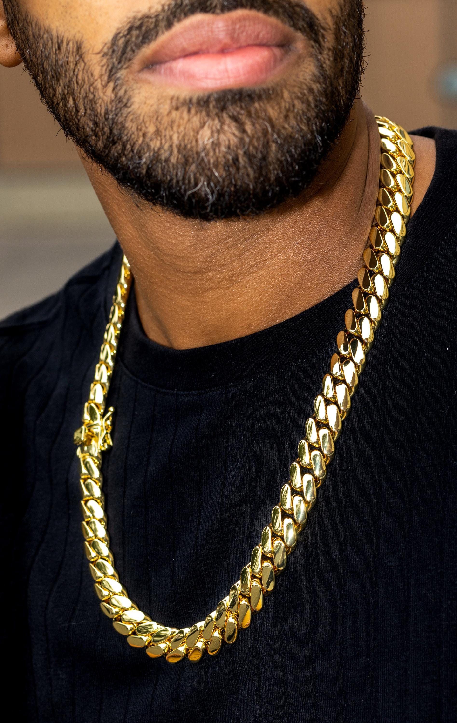 15mm Cuban Link Chain On Neck Miami Cuban Link 15MM – Liry's Jewelry