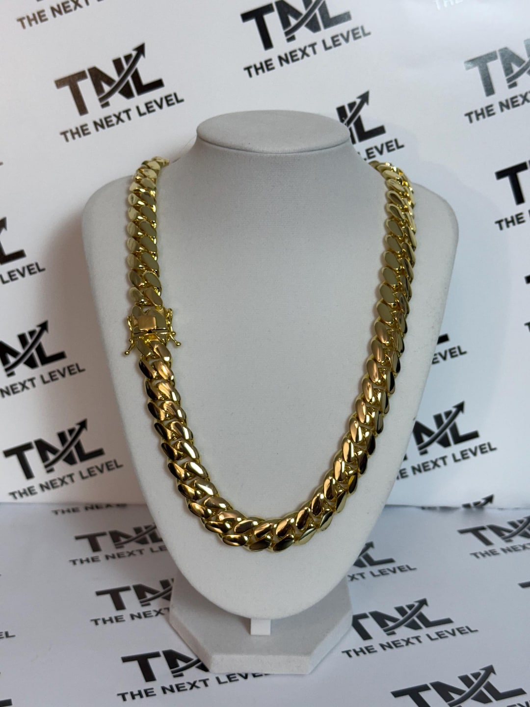 Handmade- 15MM Miami Cuban Link Chain: Solid Hip Hop Necklace for