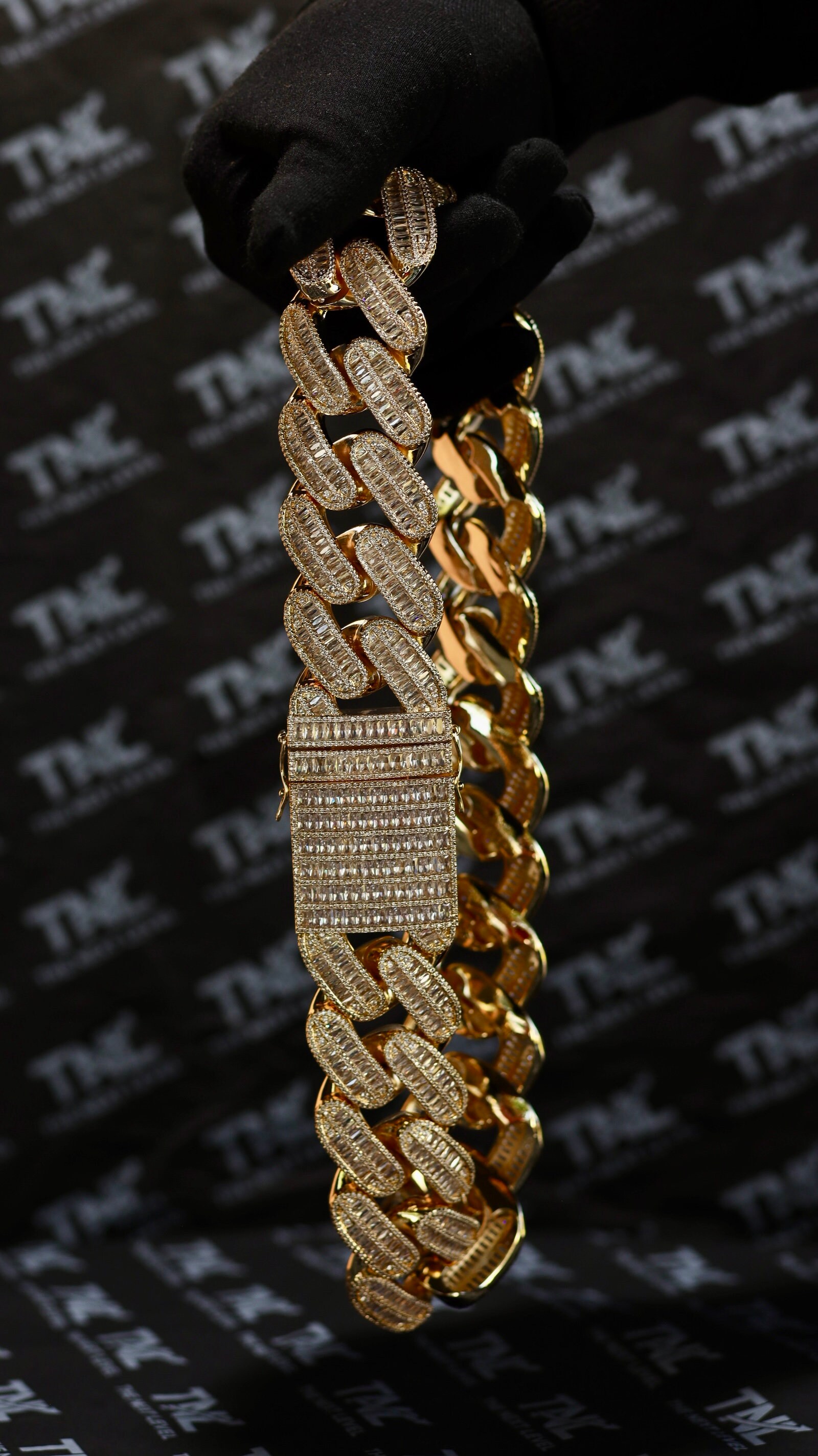 Catena a maglie cubane con diamanti creati in laboratorio: collana hip hop in argento sterling ghiacciato - Italia