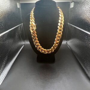 Cuban link chain 22mm-22" 24"-gold plated 18k gold 500 grams heavy solid big chain stainless steel half kilo chain,Heavy Cuban link necklace