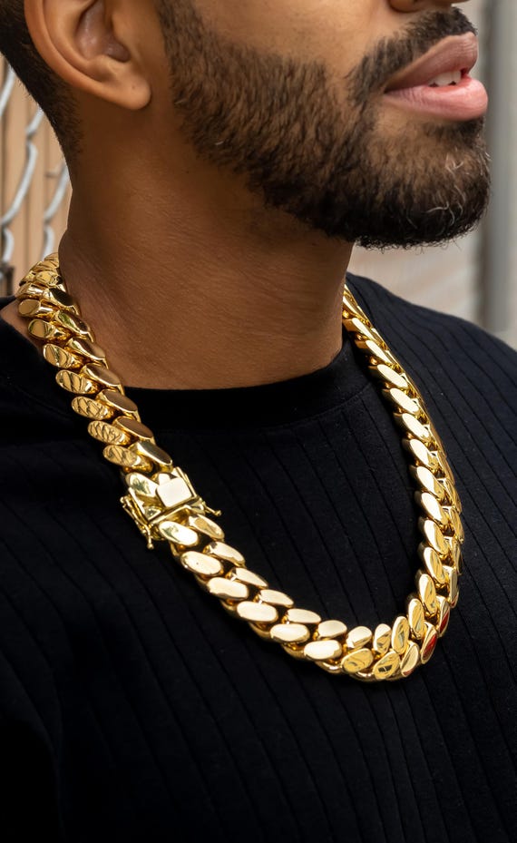 Cuban link chain 22mm-24"-gold plated 18k gold 500 grams heavy ,solid big chain ,stainless steel,half kilo chain,Heavy Cuban link necklace