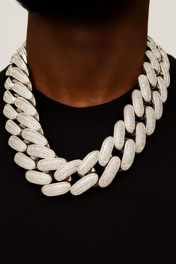 【証明書付き】モアサナイト 925Silver マイアミキューバンネックレス 証明書付き】モアサナイト 925Silver マイアミキューバンブレスレット