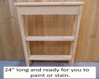 Small Console Table: Entryway Hall Table with Shelves