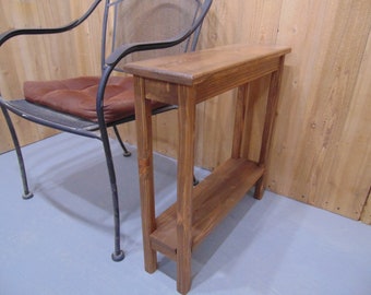 Small Side Table with Stain: Cottage Style Plant Stand (24x7x24)