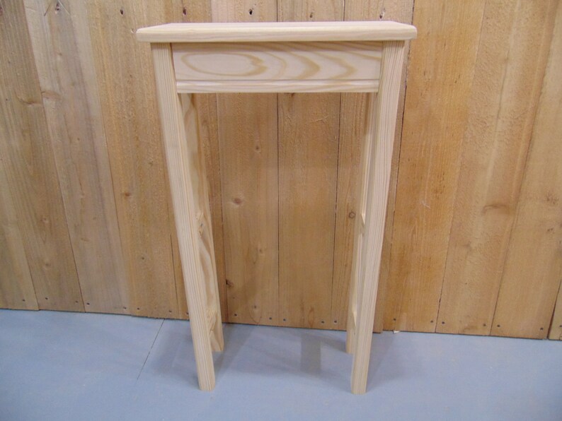 Unfinished Hall Table: Narrow Entry Console, 16-20" Wide (PDF ...