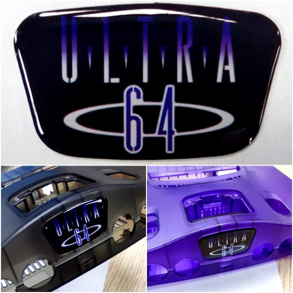 ULTRA 64 Front Emblem Als Ersatz Nintendo 64 Jewel N64 Cover Faceplate Sticker