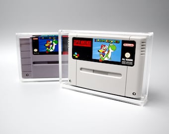 Boîte acrylique SNES pour les jeux de module de cartouche Super Nintendo - PAL & NTSC