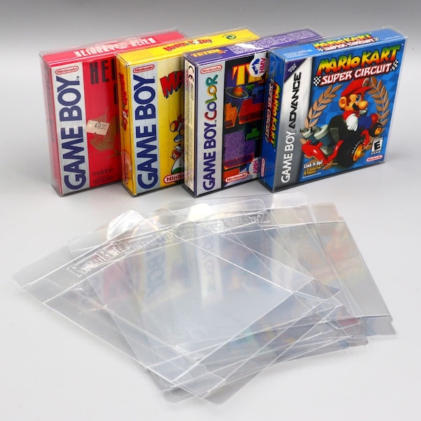 0,4mm PET Schutzhülle Für GameBoy OVP Spiele - Classic Color Advance BOX Gba Gbc Dmg Case Protector