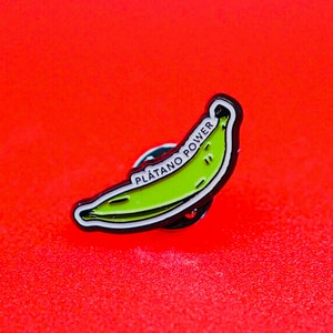 Platano Power Latino Enamel Pin | Dominican Soft Enamel Pin | Latinx Pin Art