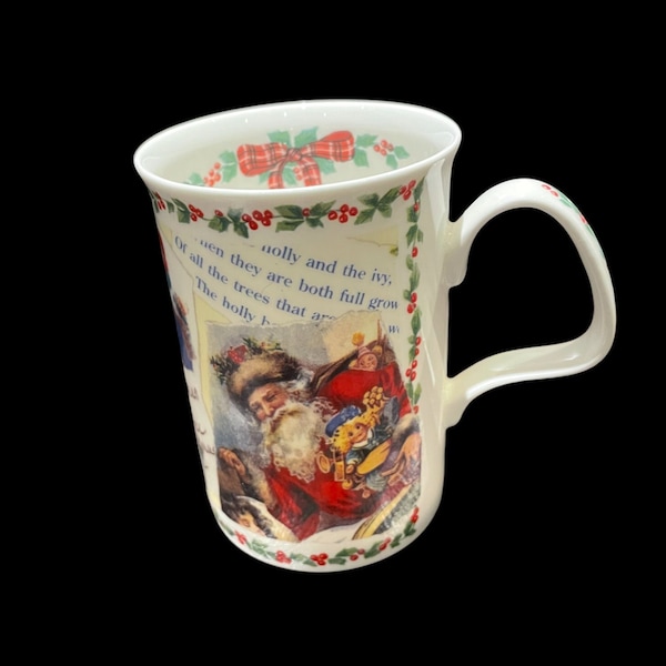 Vintage Roy Kirkham 'Christmas Time' Fine Bone China Mug, 1997