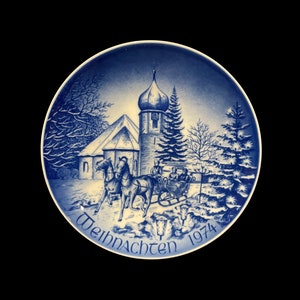 Vintage 1974 Bareuther Christmas Plate: Hinterzarten Black Forest, Limited Edition