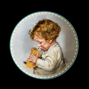 Vintage Sammelteller &quot;&quot;Little Fledglings&quot;&quot; von Maud Tousey Fangel, zweite Ausgabe der Precious Little Ones Collection, 1988.&quot;