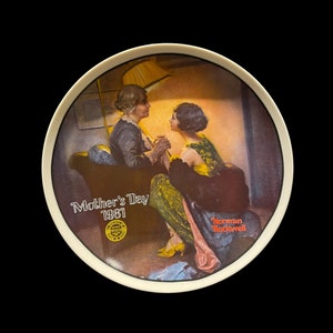 Vintage Norman Rockwell Muttertag Sammelteller &quot;Feierlich, Erste Ausgabe Limitierte Auflage 1981, Dekorativer Teller, Wandteller