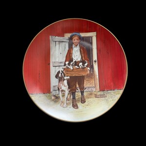 Vintage Norman Rockwell &quot;Puppy Love&quot; Collector Plate, 1981, Limited Edition Collectible Plate, Decorative Plate, Wall Plate, Rockwell Plate