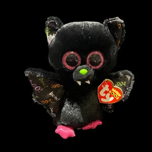 TY  Beanie Boo &quot;Dart&quot; the Bat with Pink Sparkly Eyes 6 inch, Collectible Stuffed Animal ,Collectible Plush Toy TY Beanie Collectible