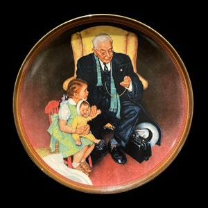 Vintage Knowles Collector Plate &quot;Tender Loving Care&quot; van Norman Rockwell Limited Edition Fine China Collectible Norman Rockwell Plate 1988