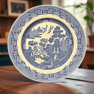 Piatto da portata vintage in salice blu – English Transferware, Johnson Brothers