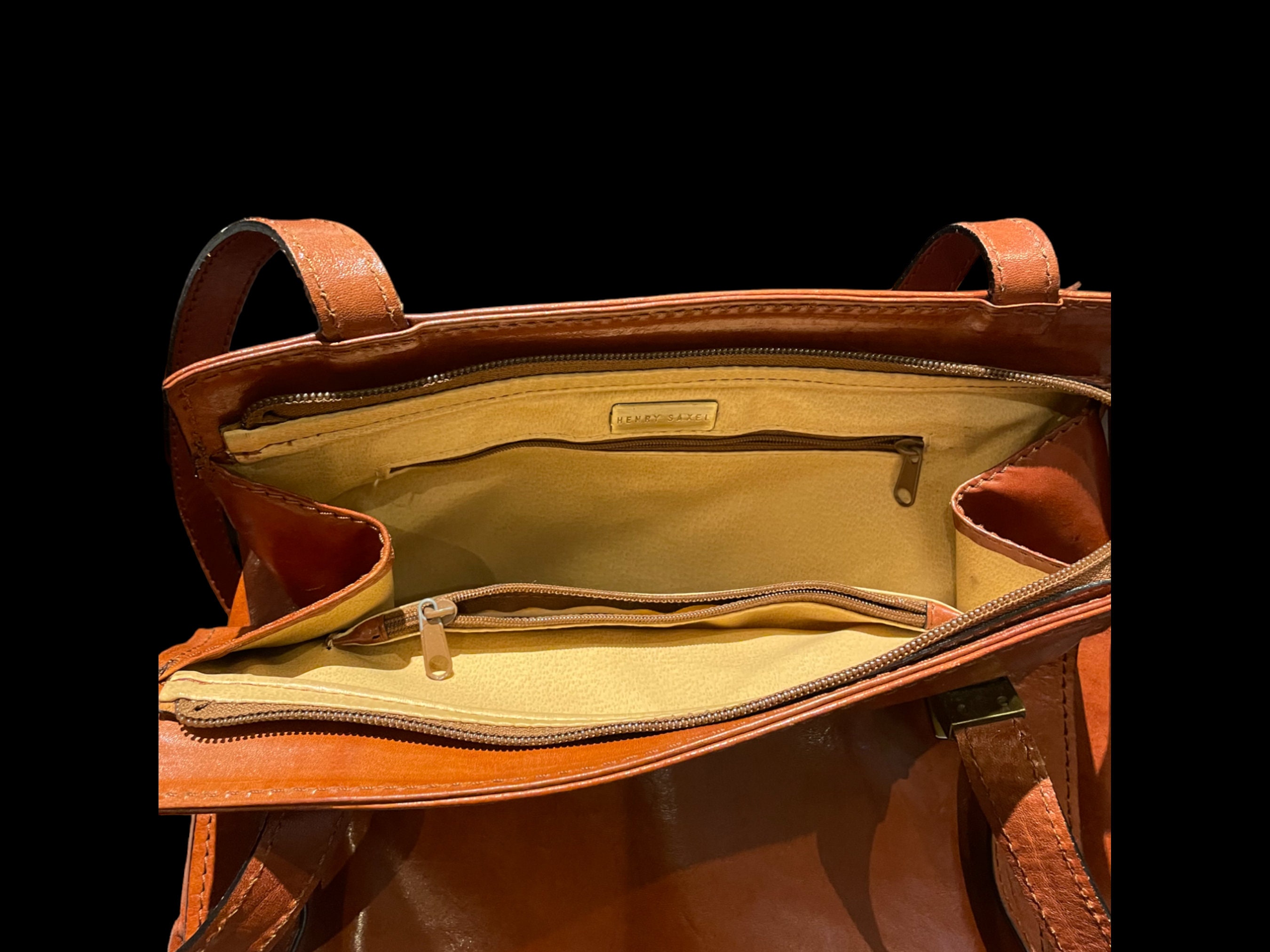 Vintage Henry Saxel Leather Shoulder Bag - 80s Made in France - Etsy