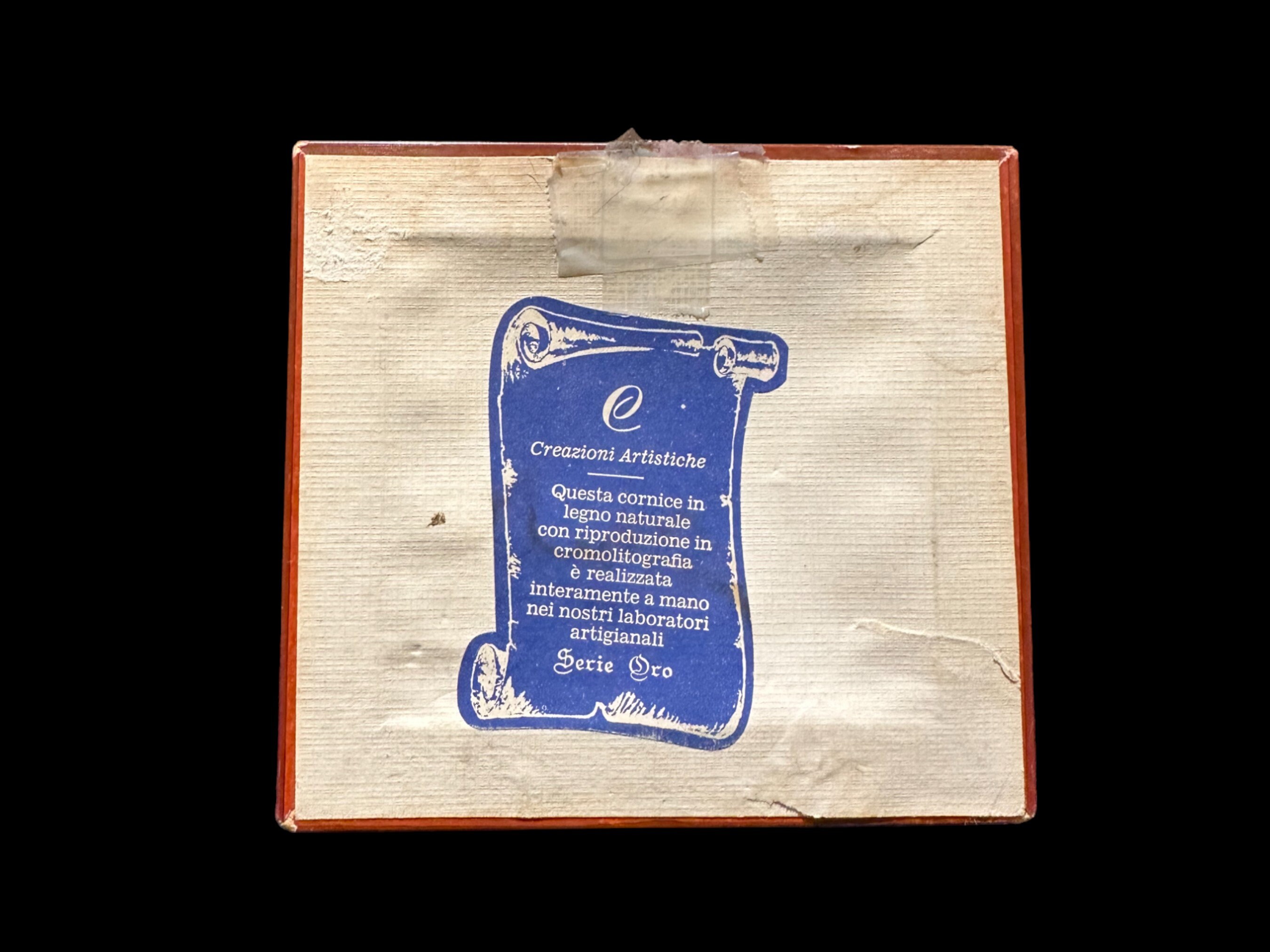 Vintage Italian 23K Gold Chromolithograph Mini Paintings - Serie