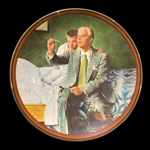 Vintage Knowles Collector Plate &quot;The Country Doctor&quot; van Norman Rockwell Limited Edition Fine China Collectible Norman Rockwell Plate 1990