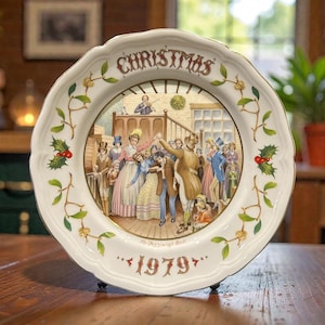 1979 Aynsley Christmas Plate: Mr. Fezziwig's Ball, Dickens Carol