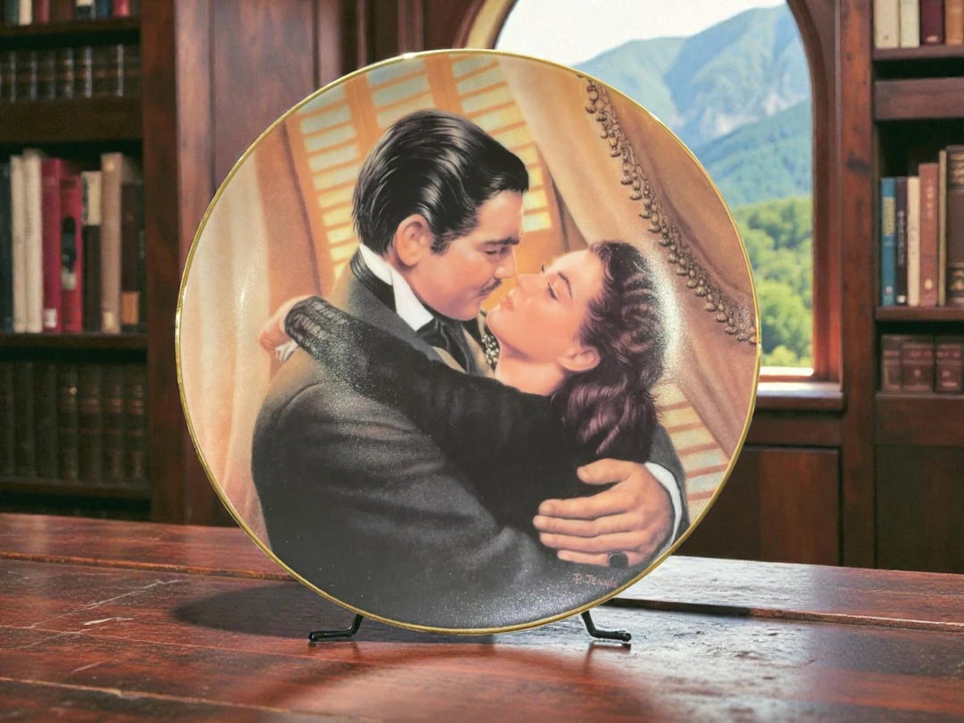 トールペイント (マーレライ)プレート Vintage Gone With the Wind Collector Plate: 
