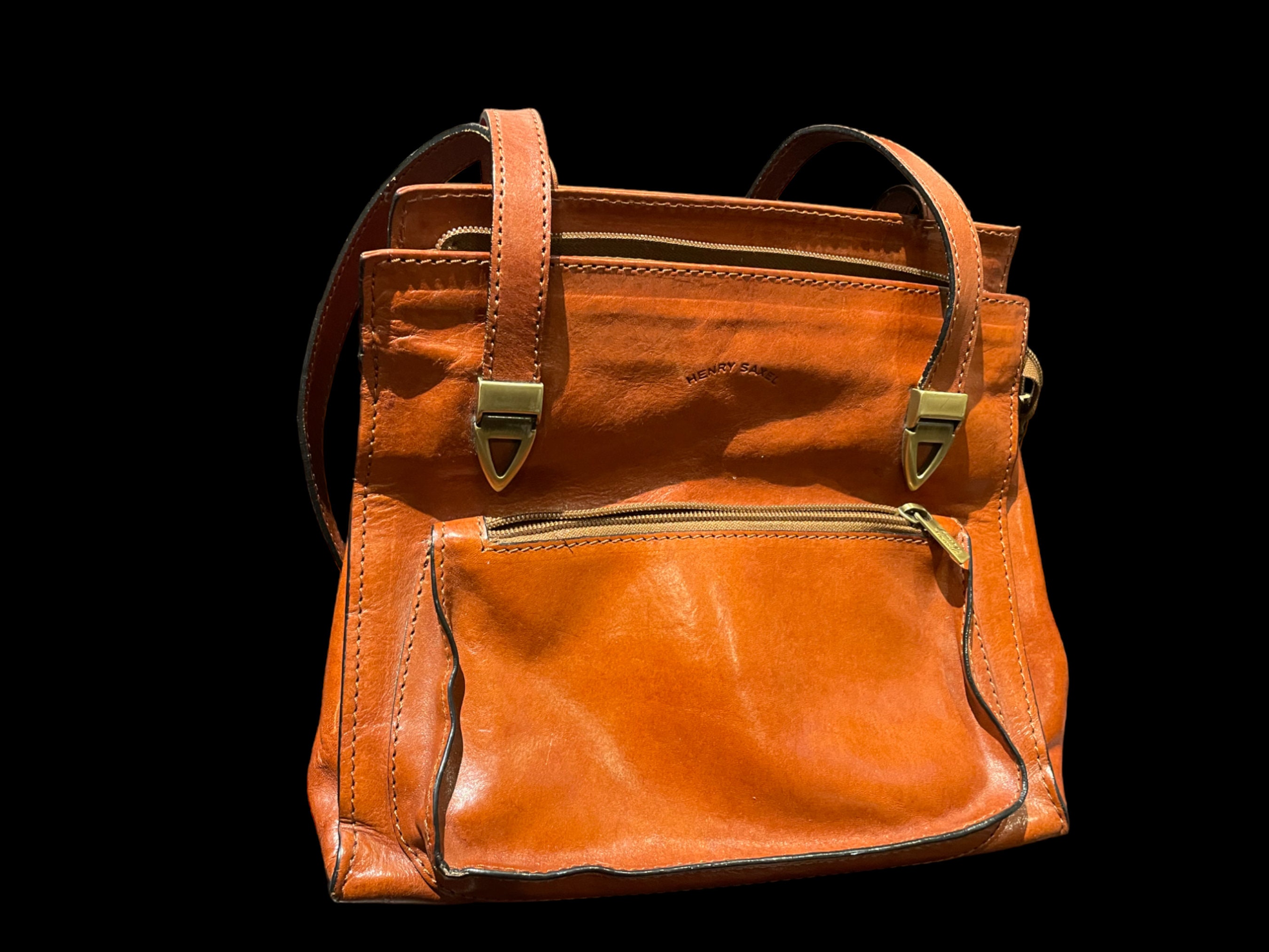 Vintage Henry Saxel Genuine Leather Shoulder Bag, Vintage