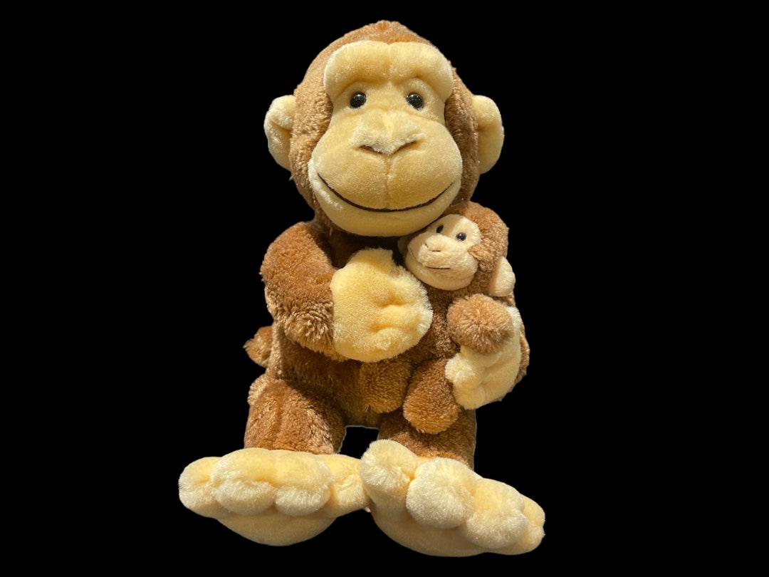 Vintage GUND Heads and Tales Plush Stuffed Monkey, Stuffed Toy Gund