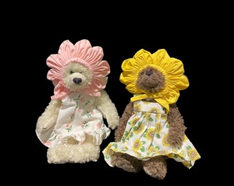 Vintage Ty Beanie Babies: Rosalie & Susannah Sunflower Bears