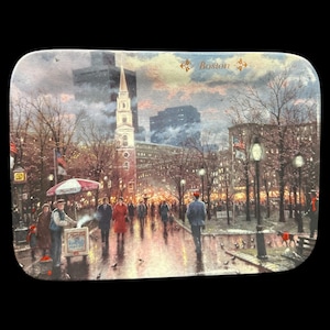 Piatto da collezione vintage &quot;Boston&quot; di Thomas Kincaide, piatto decorativo da parete in edizione limitata, Bradford Exchange, decorazione da parete da collezione, 1994