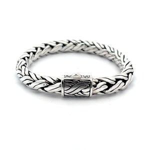 Garni 925 Handcrafted Sterling Silver Men&#39;s Cable Aren Bracelet