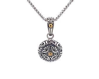 Garni 925 Sterling Silver and 18k Yellow Gold Two-Tone Sonia Pendant