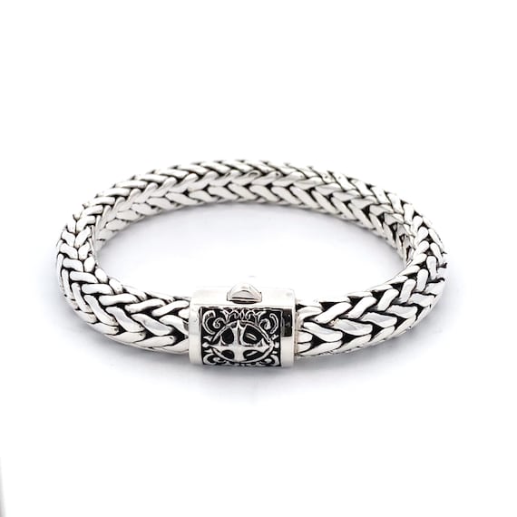 Garni 925 Quality Sterling Silver, Handmade in Bali, Wheat Link