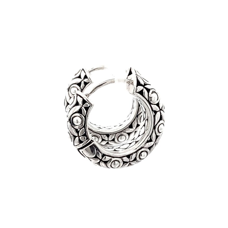 Garni 925 Sterling Silver Handcrafted Ardemis Hoop Earrings bild 2