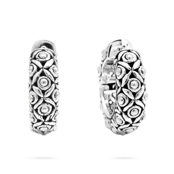 Garni 925 Sterling Silver Handcrafted Ardemis Hoop Earrings