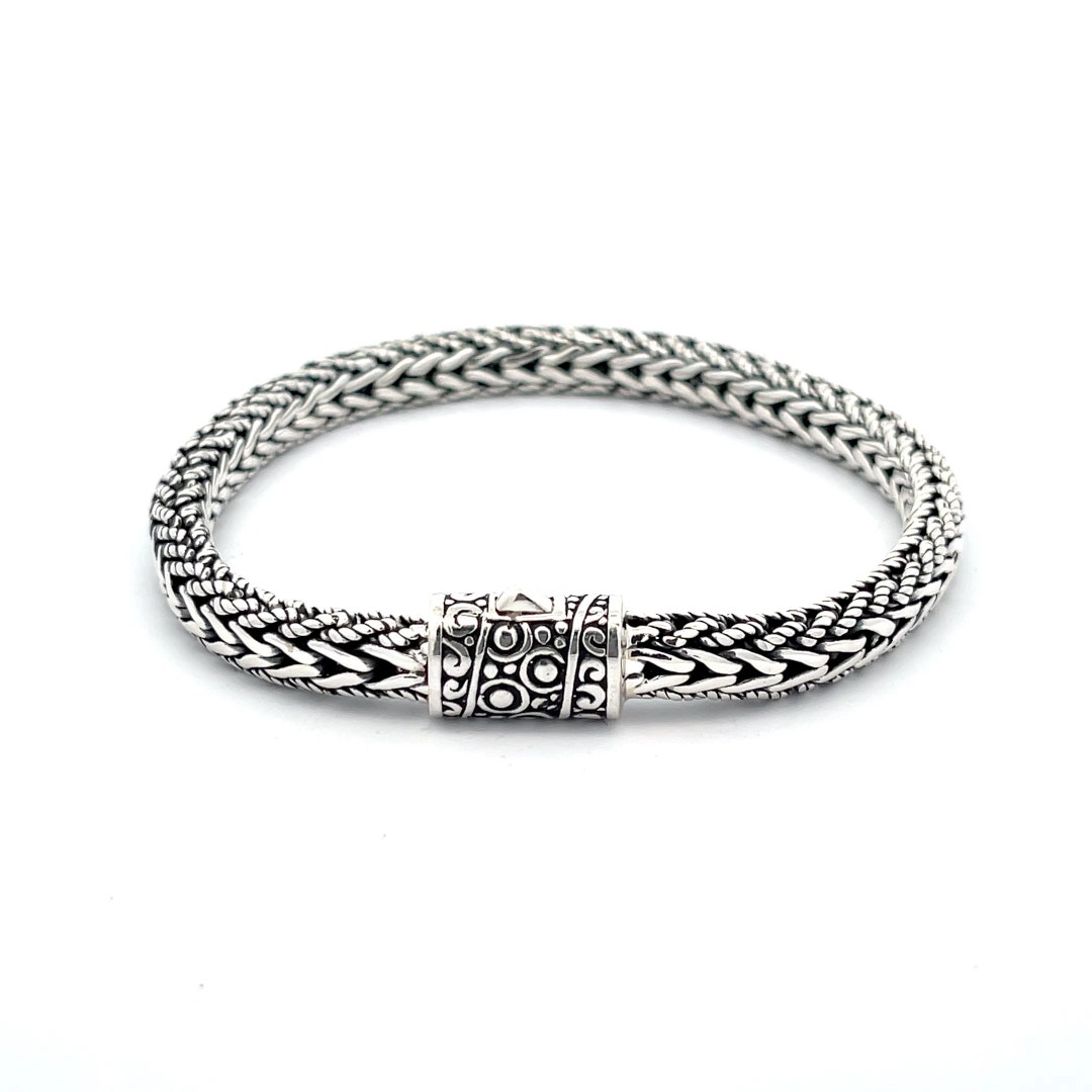 Garni 925 Sterling Silver Handmade Men's Wheat Link Masis