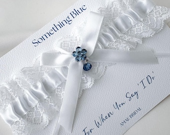 Something blue garter something blue gift for the bride garter wedding day gift bridal lingerie blue garter bride gift lace garter keepsake